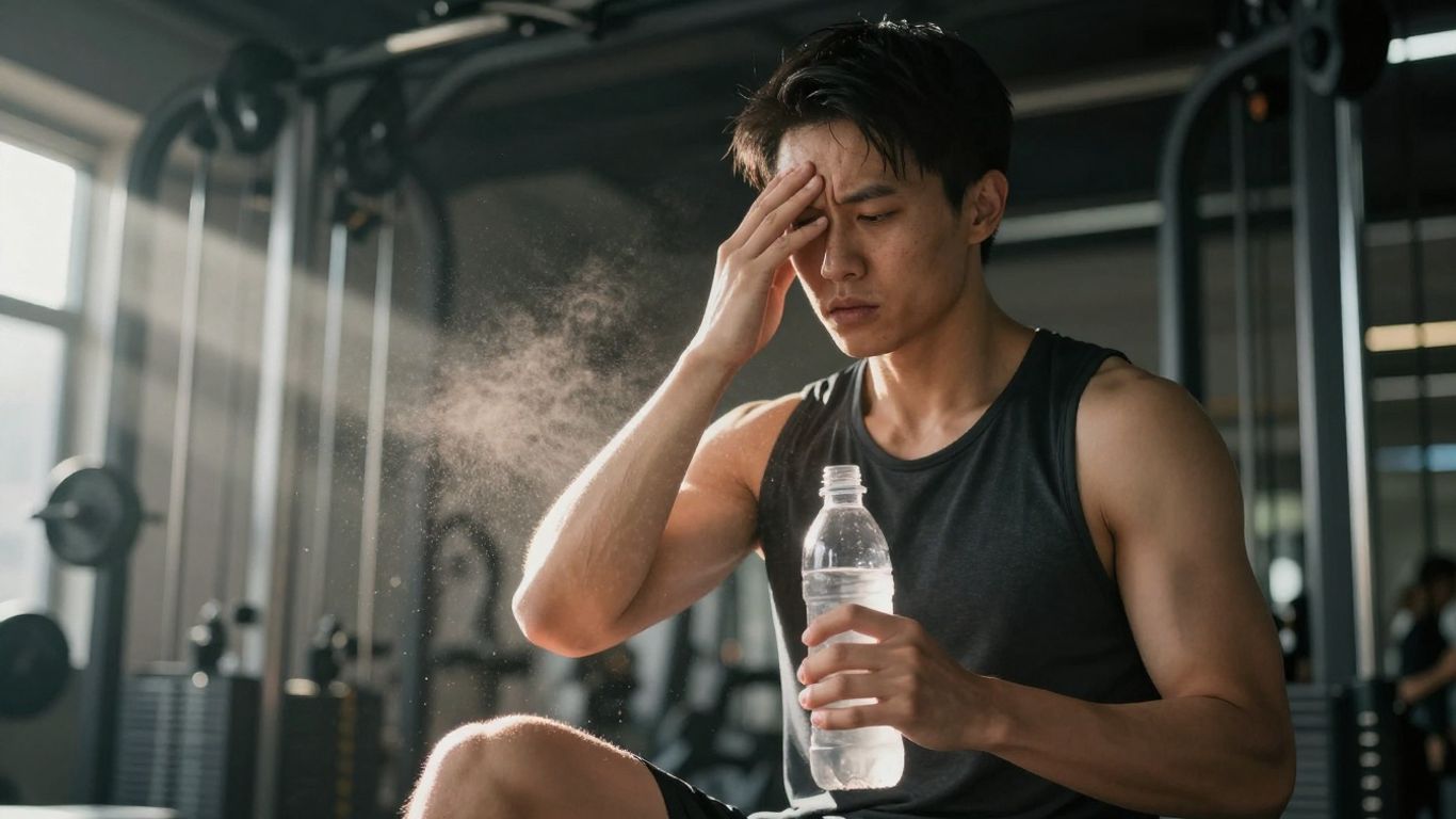 New gym-goer looking nervous but ready to start.