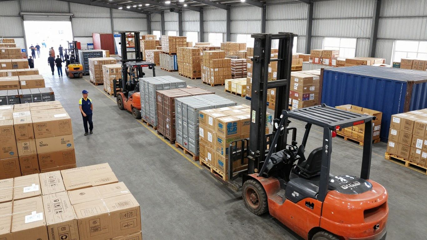 Shipping containers loaded for export, comparing 1688 vs Alibaba for importing from China
