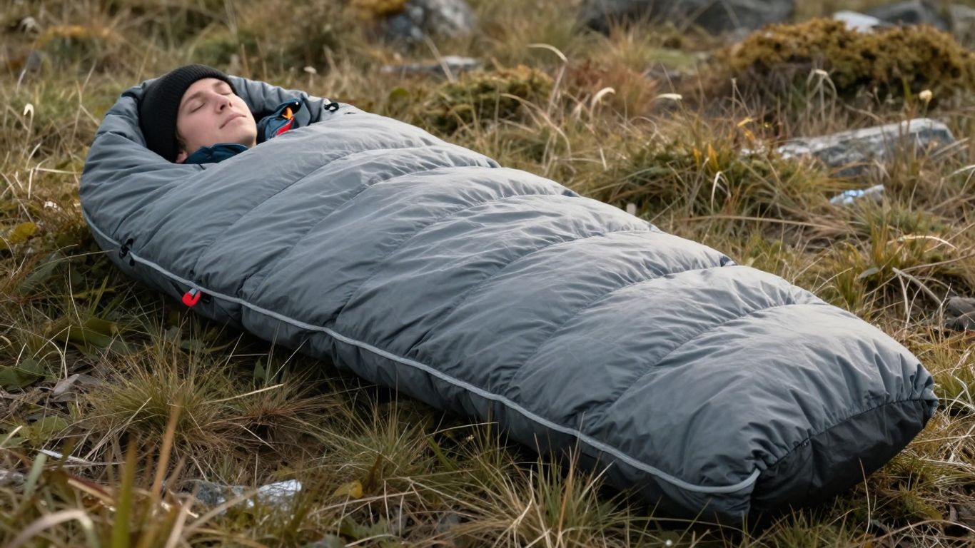First Ascent Ice Breaker Down Sleeping Bag for camping