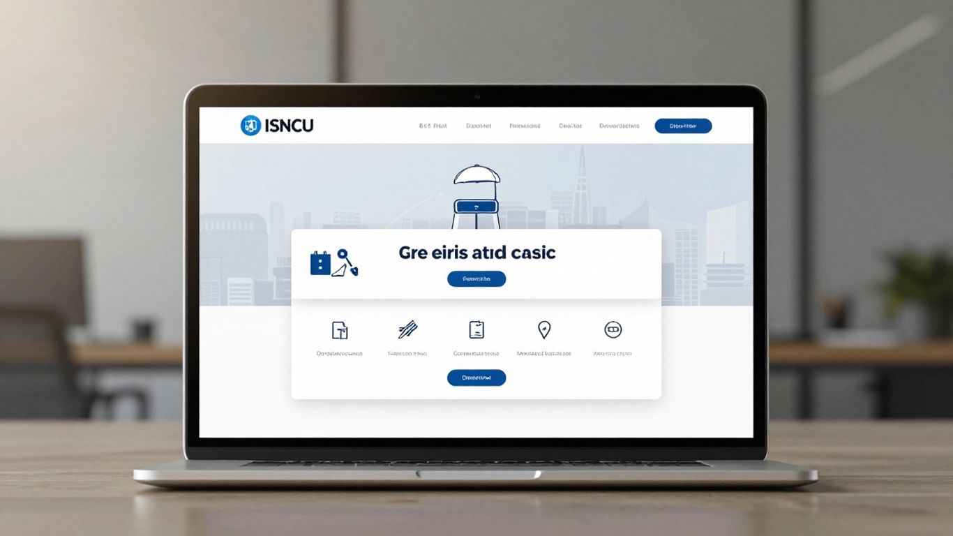 Professional website design on a laptop.