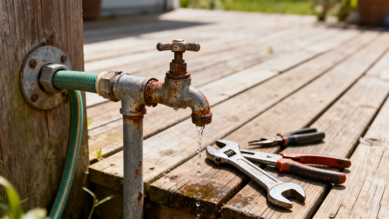 Outdoor faucet and hose bib repair