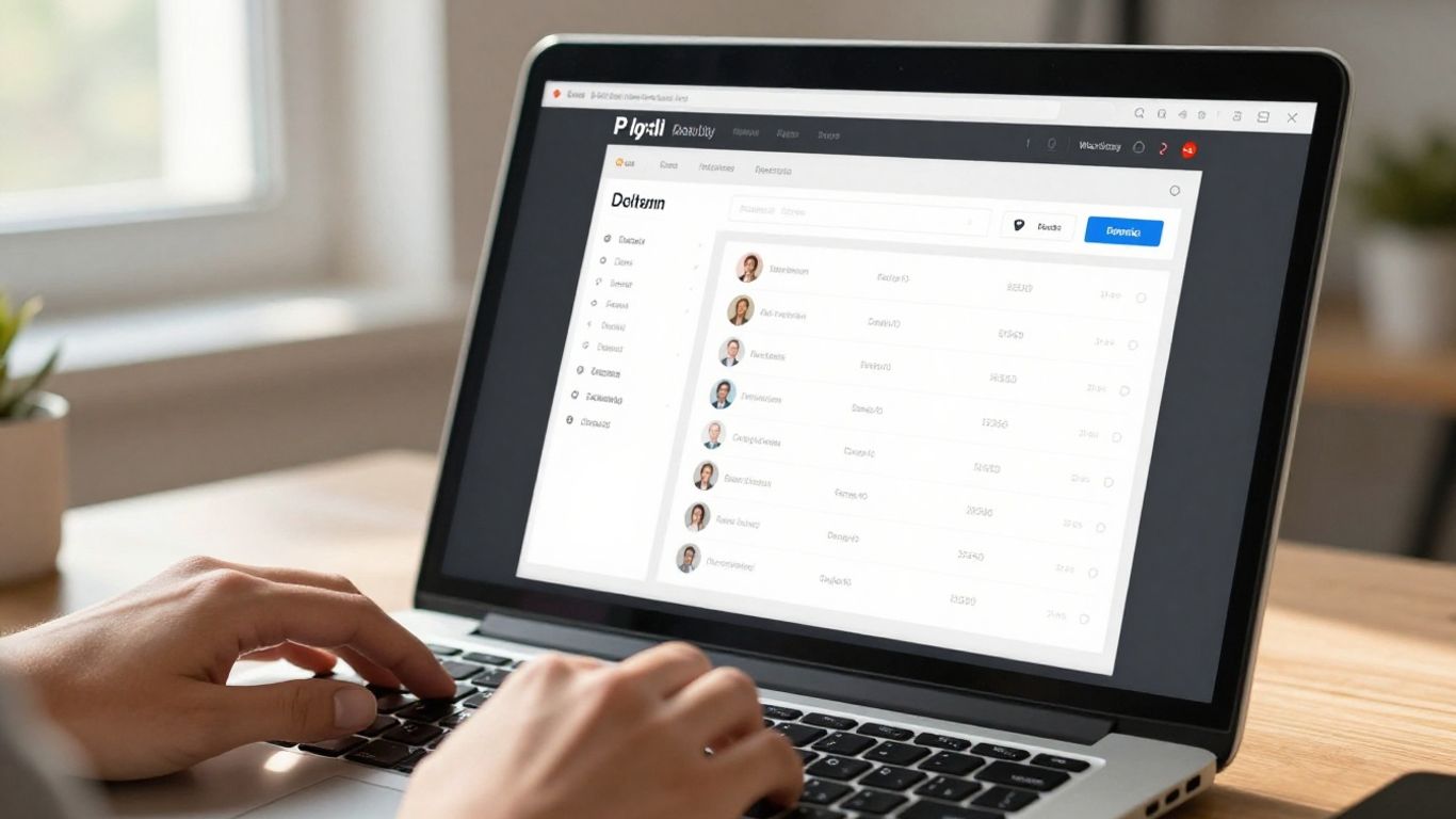 QuoteIQ CRM dashboard on a laptop screen.