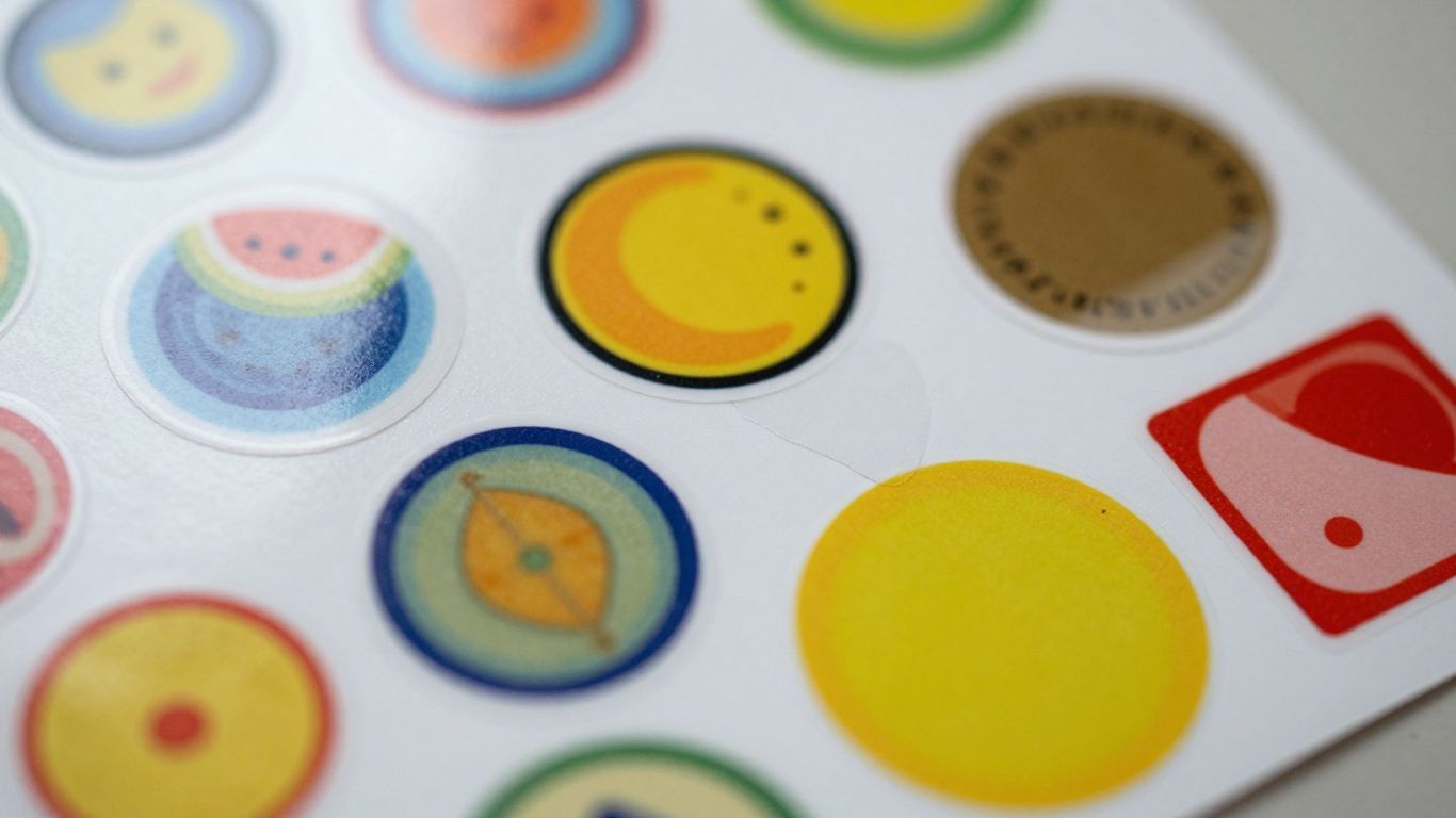 Peeling removable stickers showing clean surfaces.