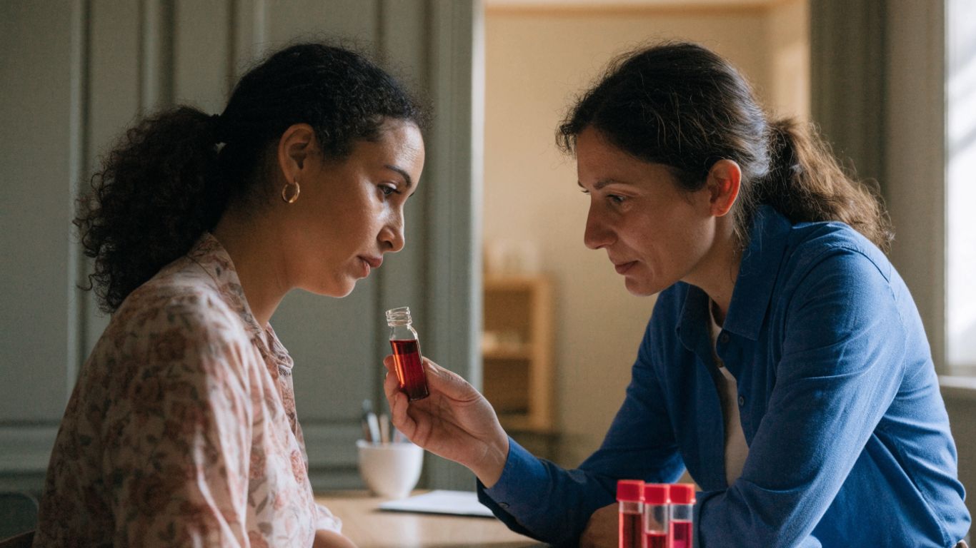 Type 2 diabetes vs. type 1: Key differences in causes, symptoms, and treatment 4 Clinician reviewing a blood test with patient