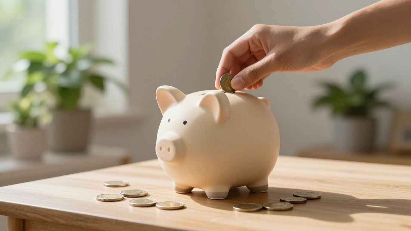 Persona ahorrando dinero para un futuro seguro.