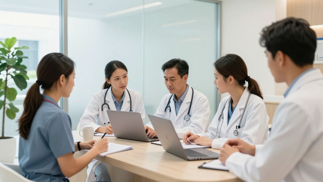 Singapore clinic team reviewing digital campaign data