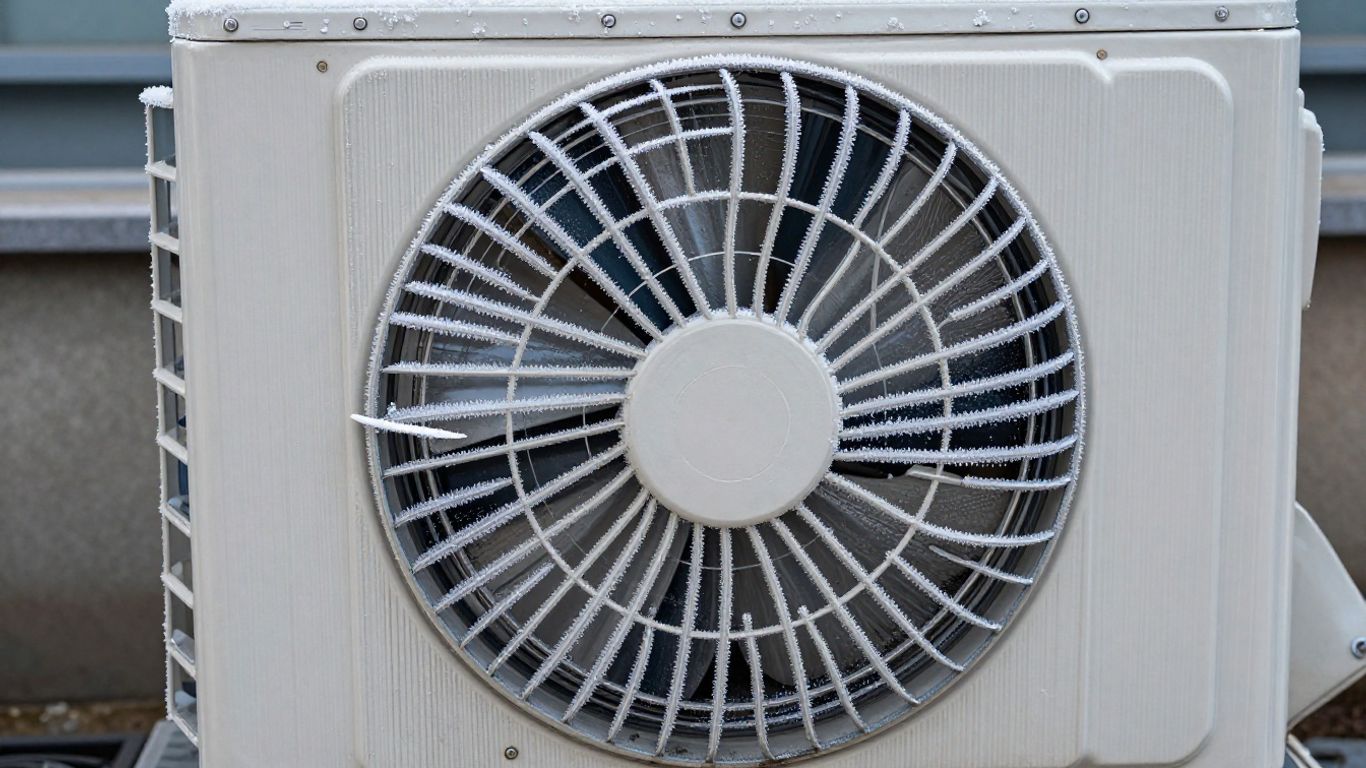 Carrier AC unit covered in frost, not blowing cold air.