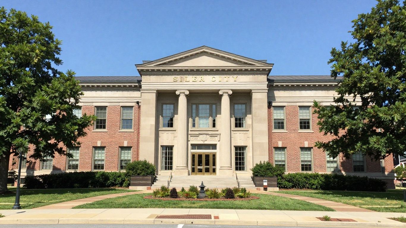 Siler City courthouse exterior on a clear day.