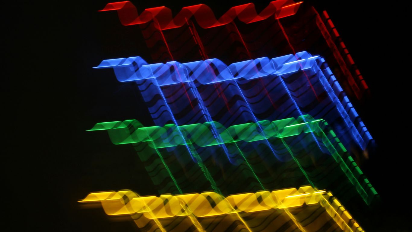 red blue green and yellow spiral illustration