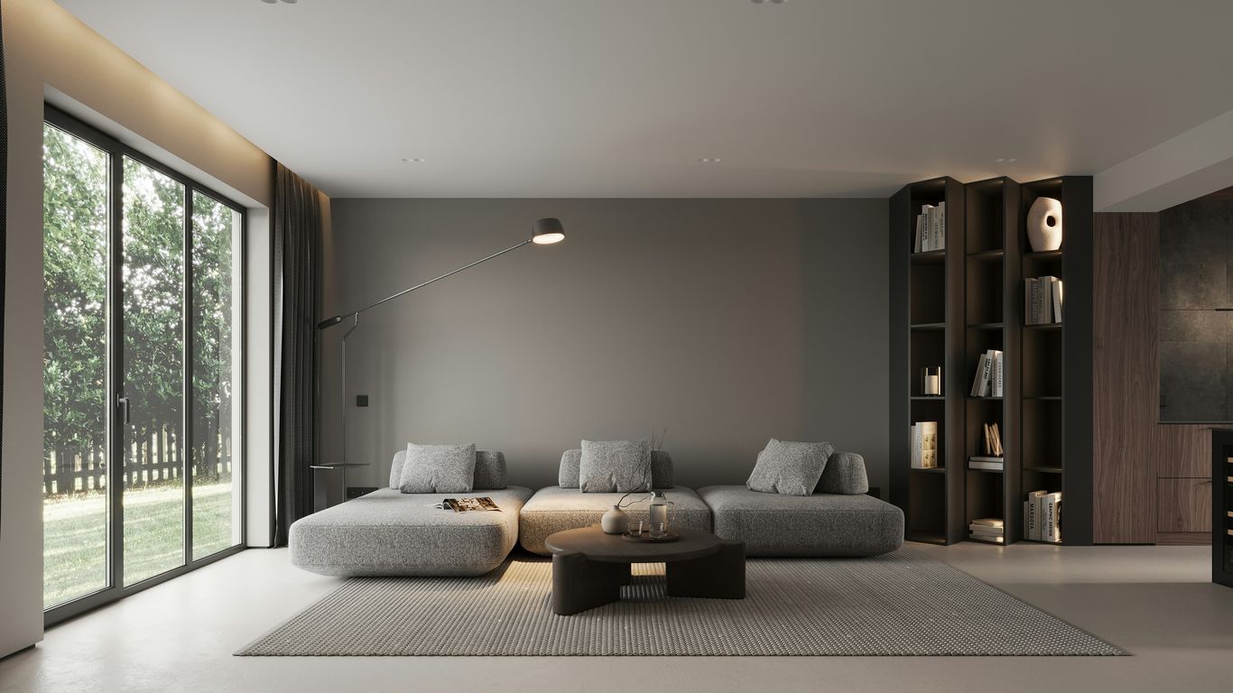 Modern reflective surfaces in interior spaces