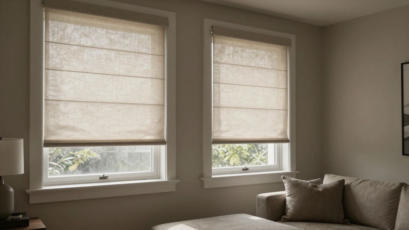 Modern window shades in a Paramus home.