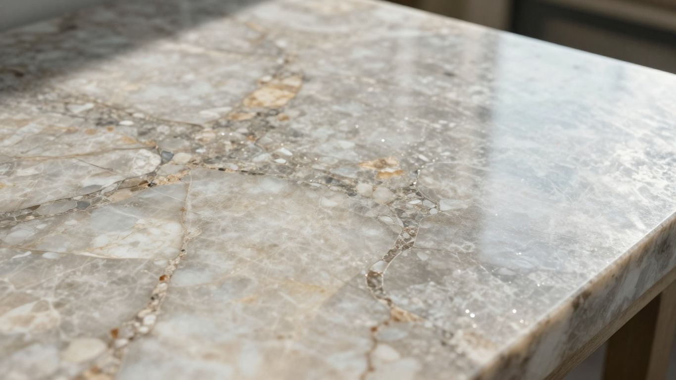 Polished quartz remnant with beautiful veining and natural light.