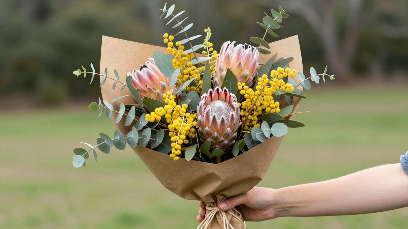 A vibrant bouquet of hand-picked seasonal flowers