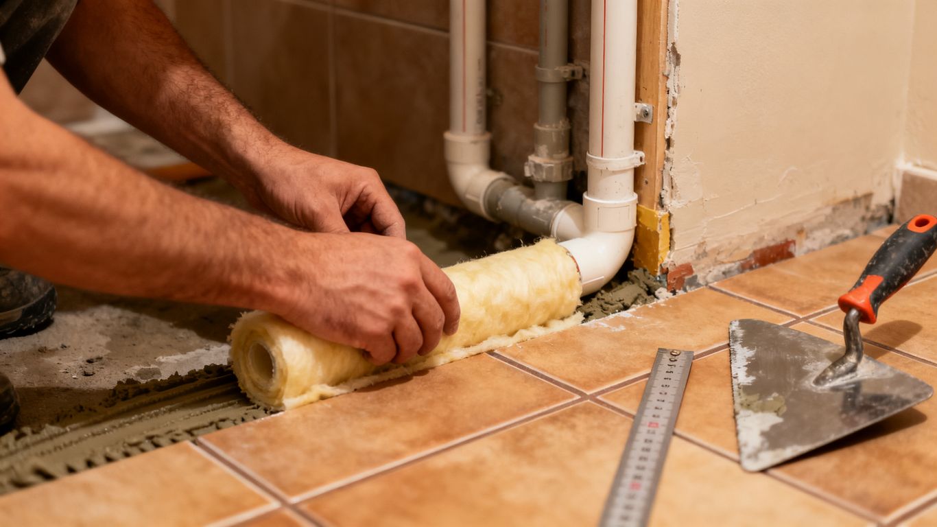 Pose d’un isolant sous carrelage en rénovation