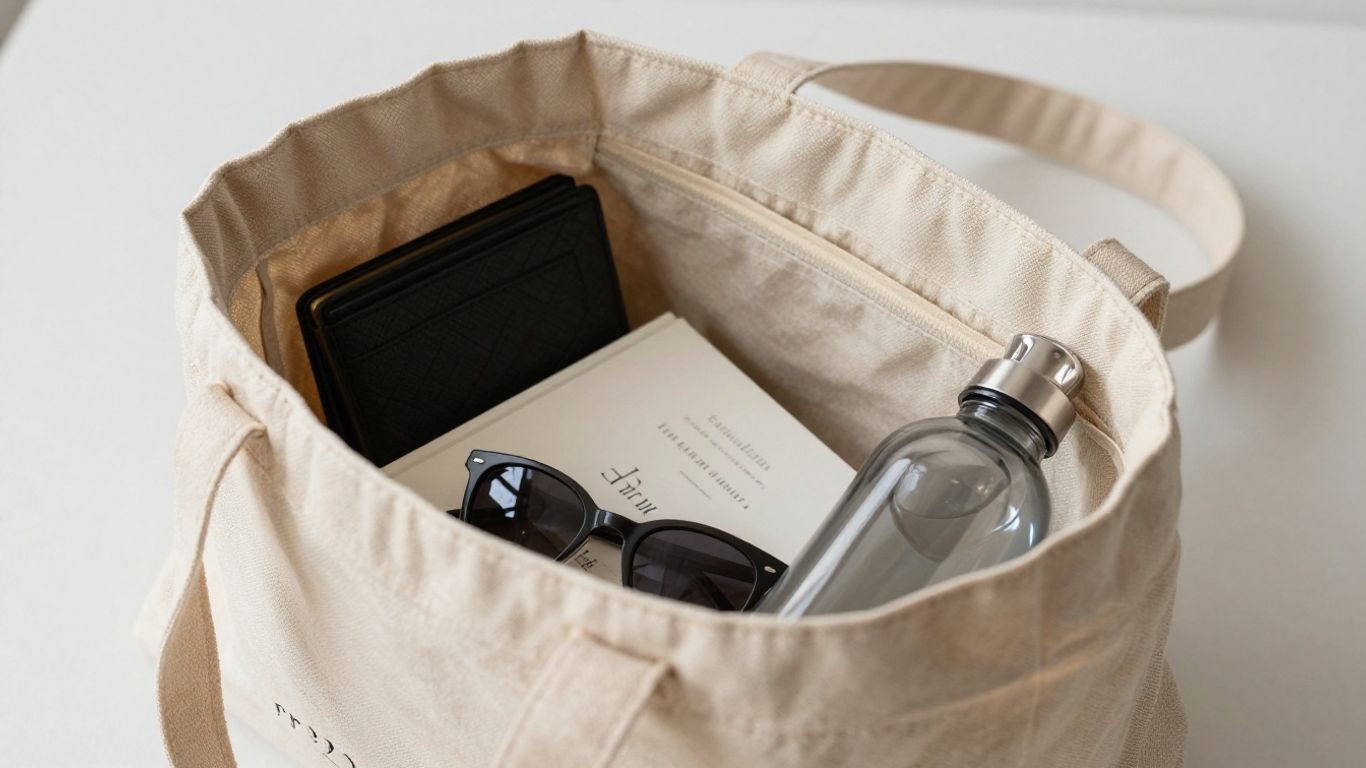 Free People Tragetasche gefüllt mit stilvollen Essentials.