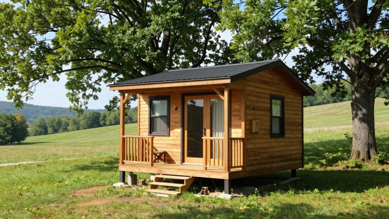 Kentucky tiny house in a scenic landscape.