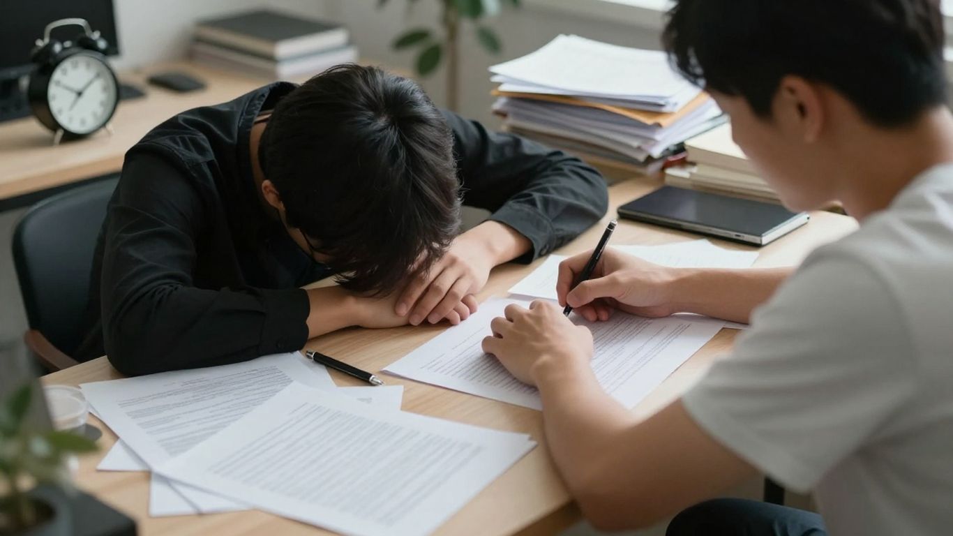 Personne débordée au travail vs personne productive.