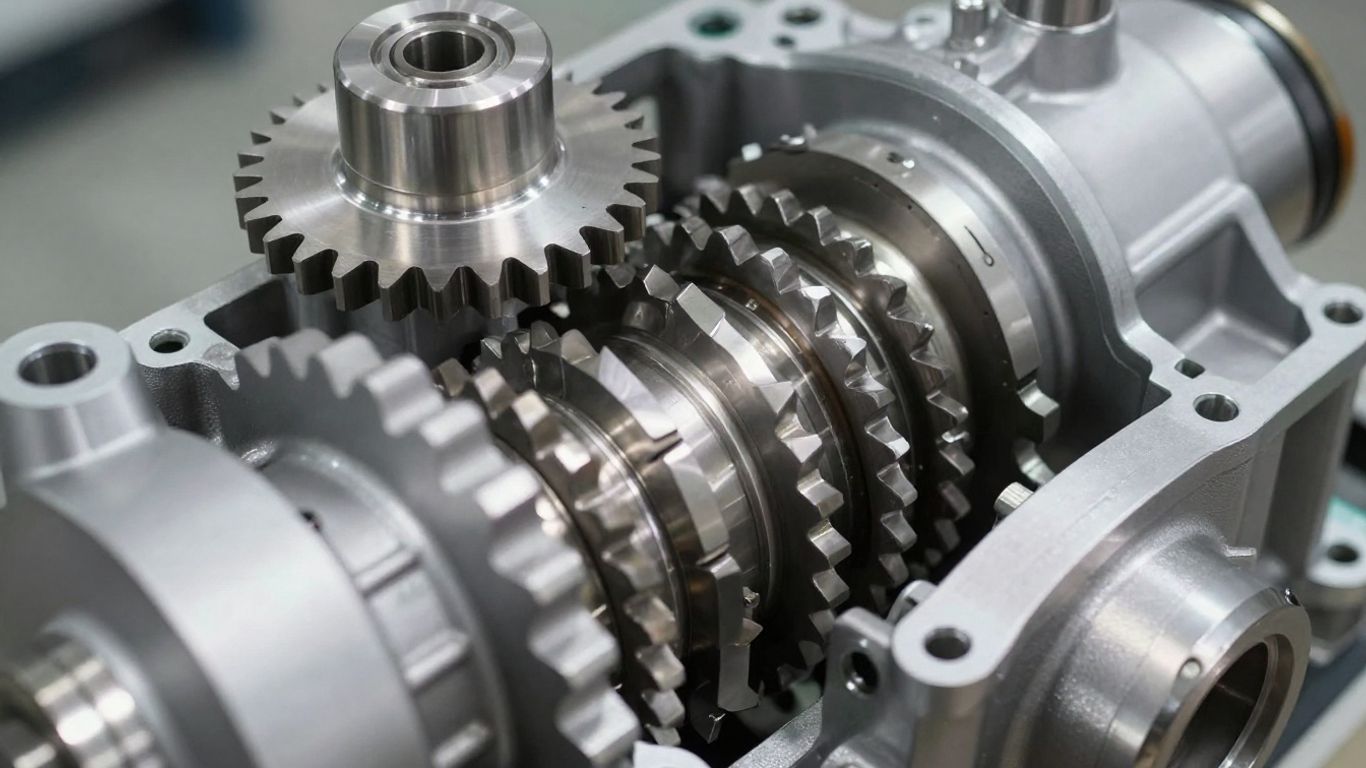 Suzuki gearbox assembly with visible gears