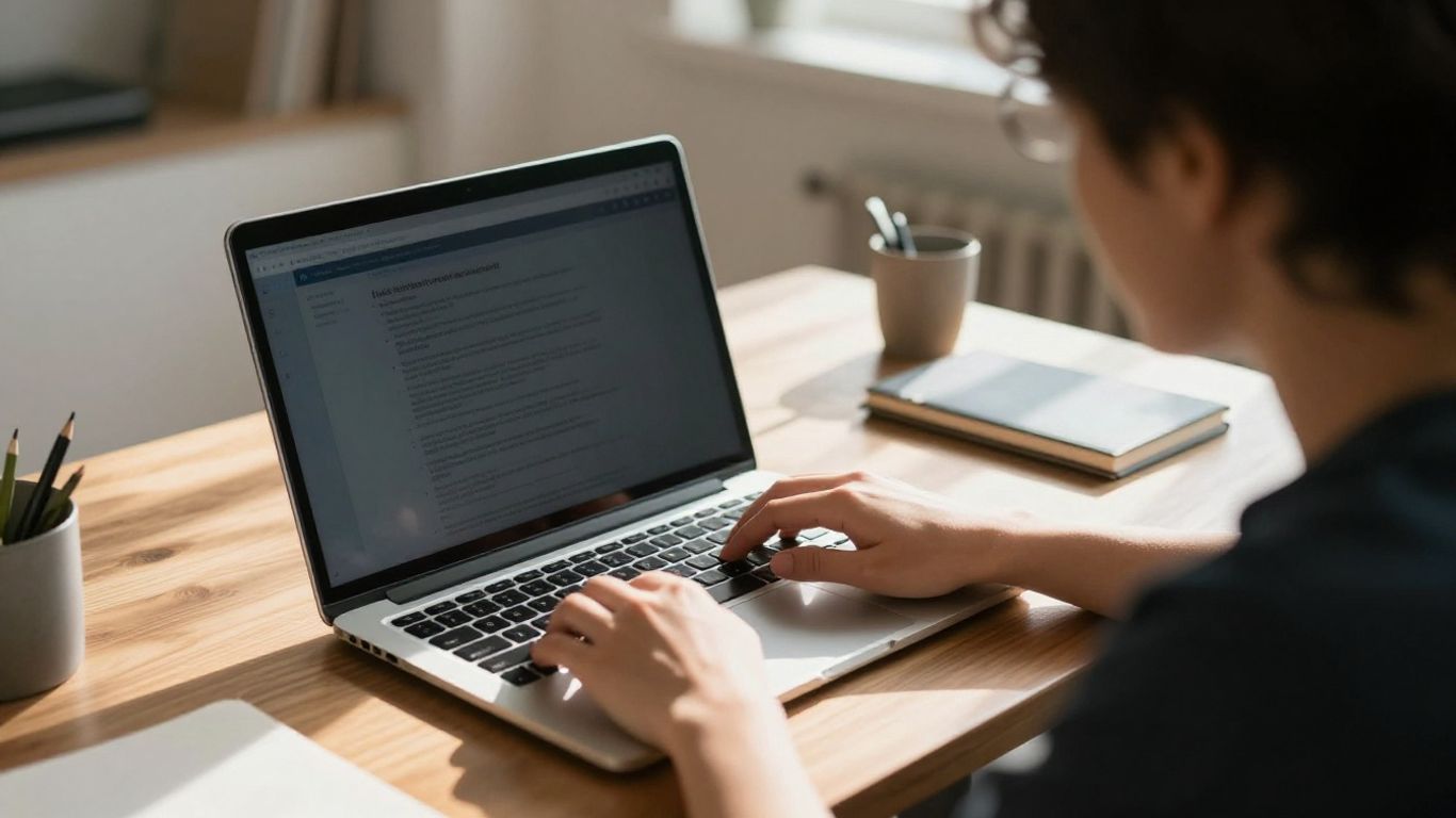 Person working diligently on affiliate marketing