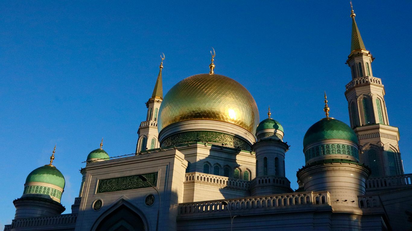 A view of the golden domes