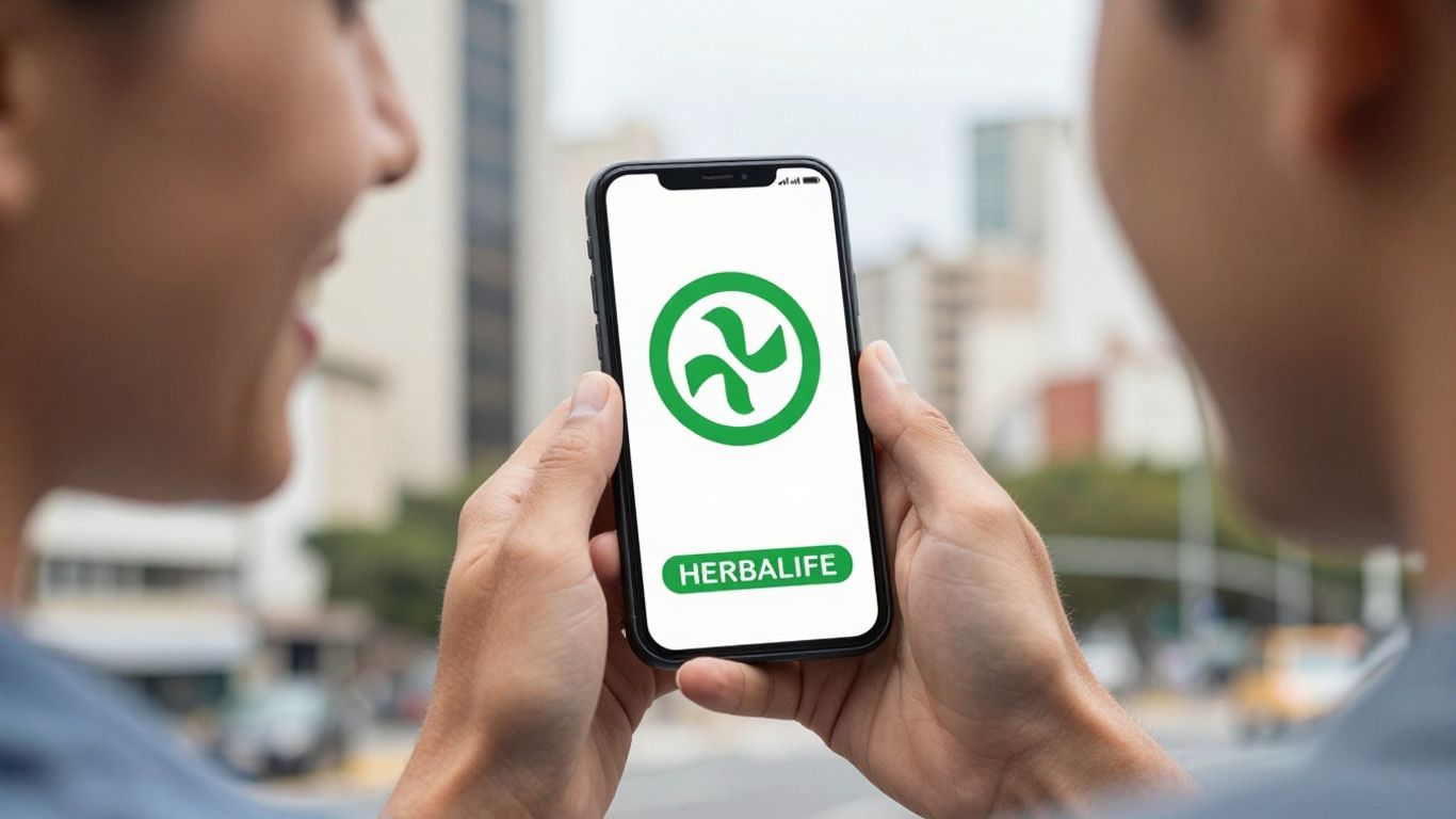 Herbalife Uruguay login screen on a smartphone.
