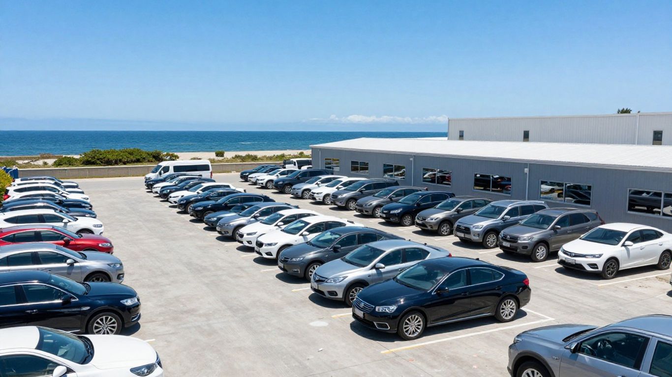 A clean, modern professional vehicle salvage yard facility