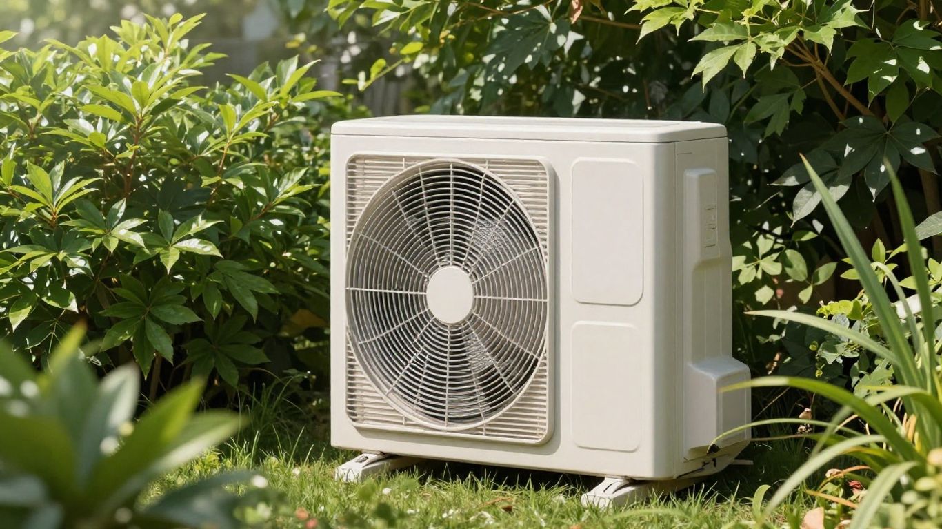 Air conditioner unit ready for warm weather.