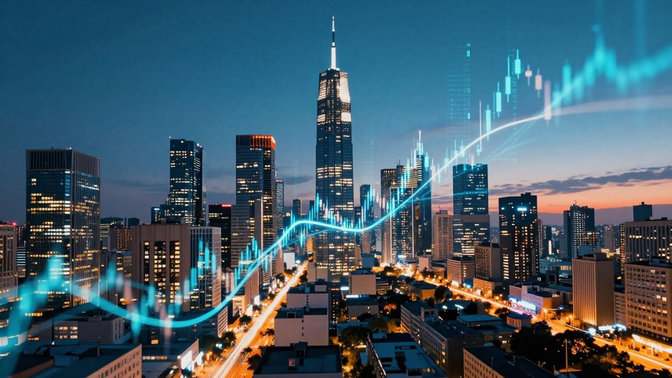 Forex trading technology and cityscape