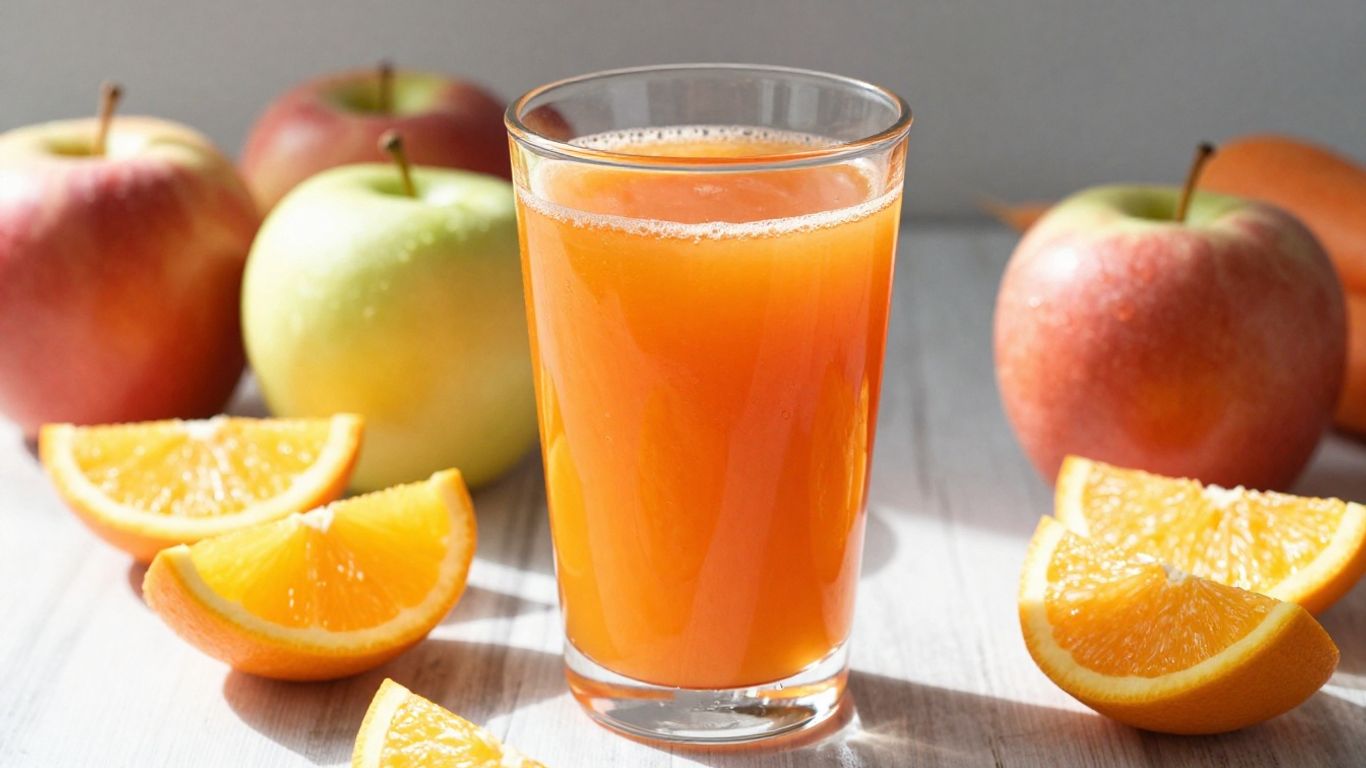 Vibrant ABC juice with fresh fruits.