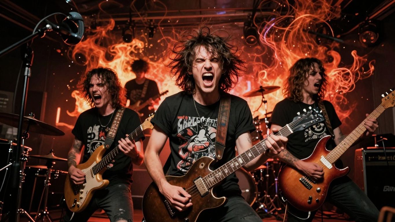 AI metal music video visuals