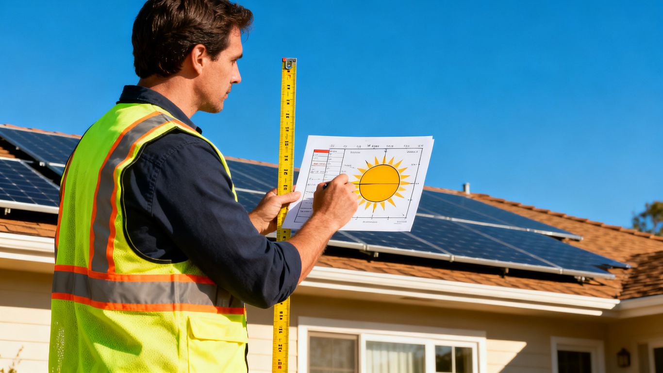 Professional solar array planning for home energy efficiency