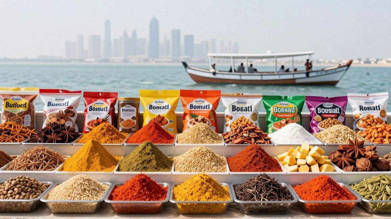Indian food products ready for export to the UAE.