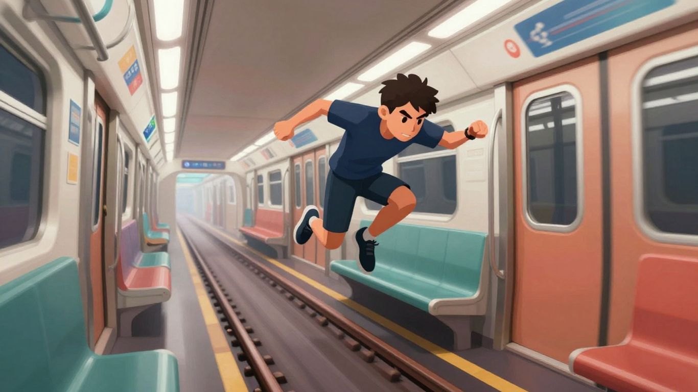 Subway run game character in action