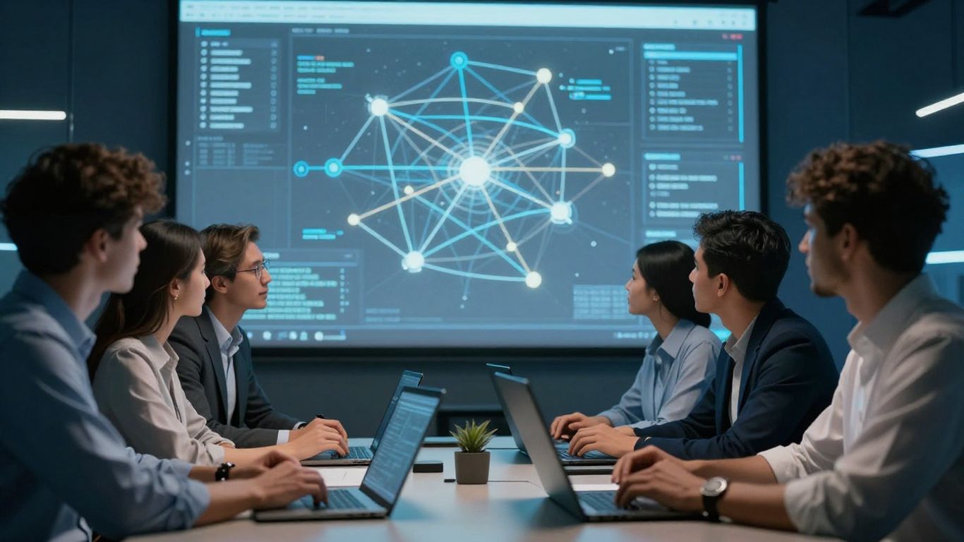 Cybersecurity team planning incident response during a simulation.