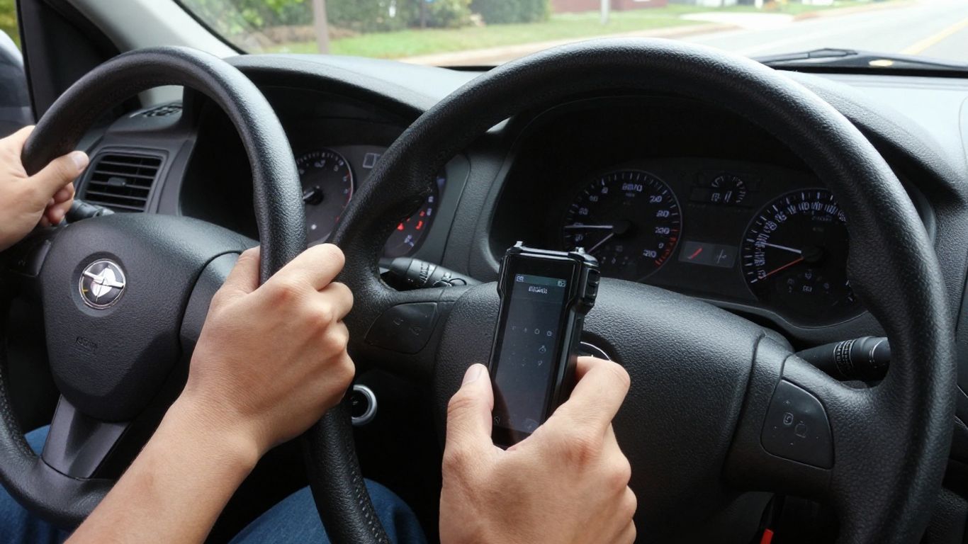 Driver monitoring engine data during a road test