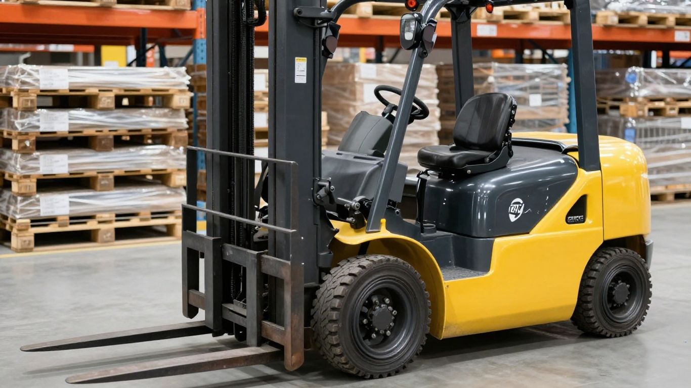 รถโฟล์คลิฟท์ขนาดกะทัดรัดในคลังสินค้า