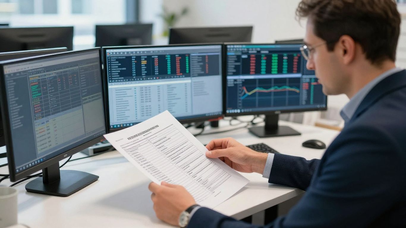 A trader reviewing prop firm evaluation rules