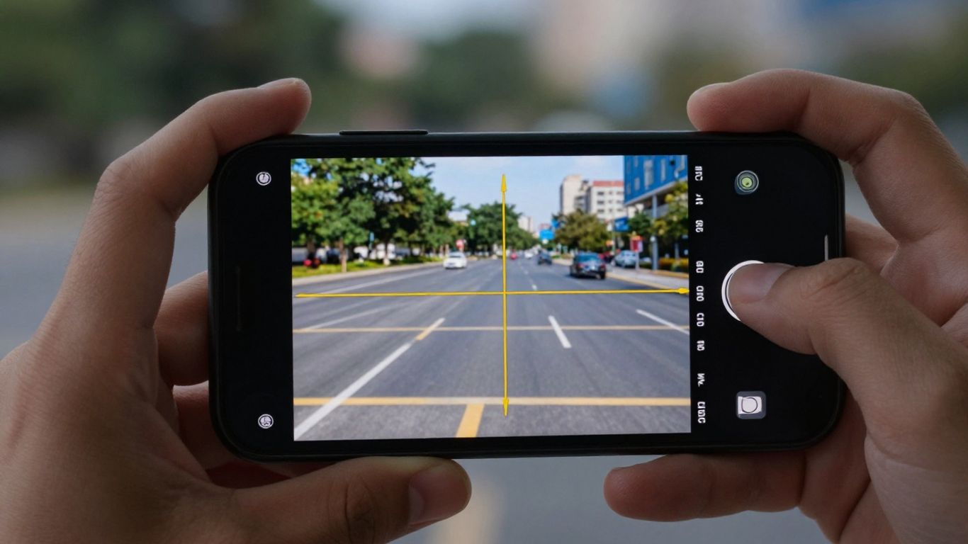 Celular medindo objeto com câmera e realidade aumentada.