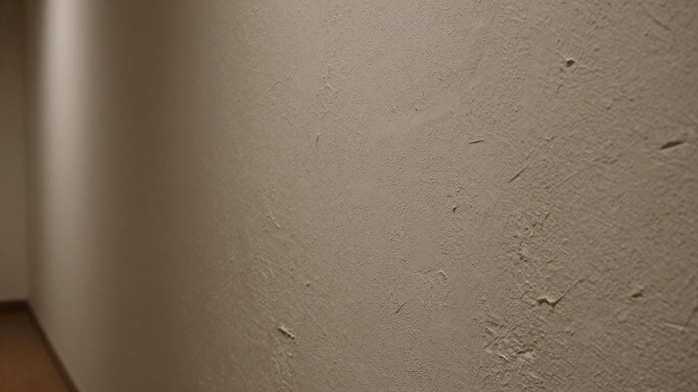 Breathable plaster wall texture in a hallway.