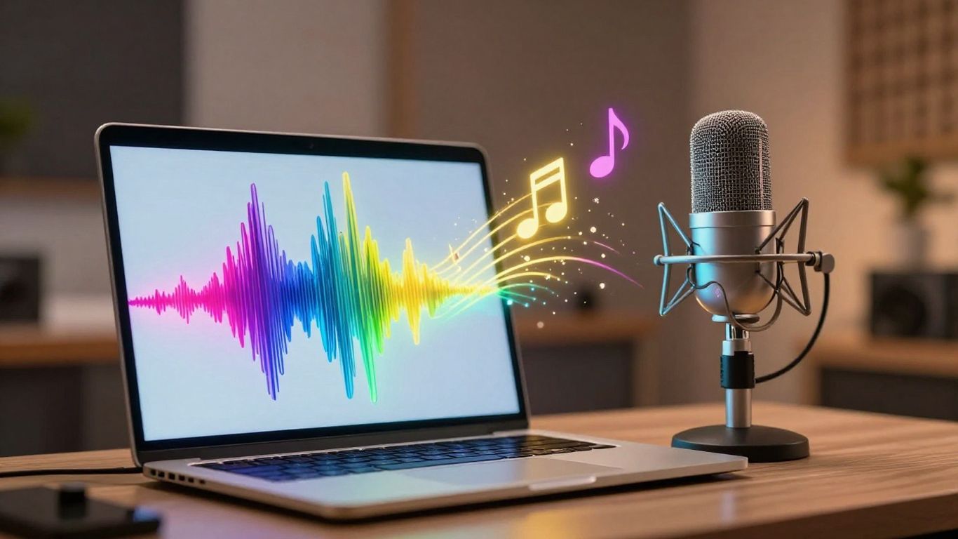 AI song generation from lyrics visual