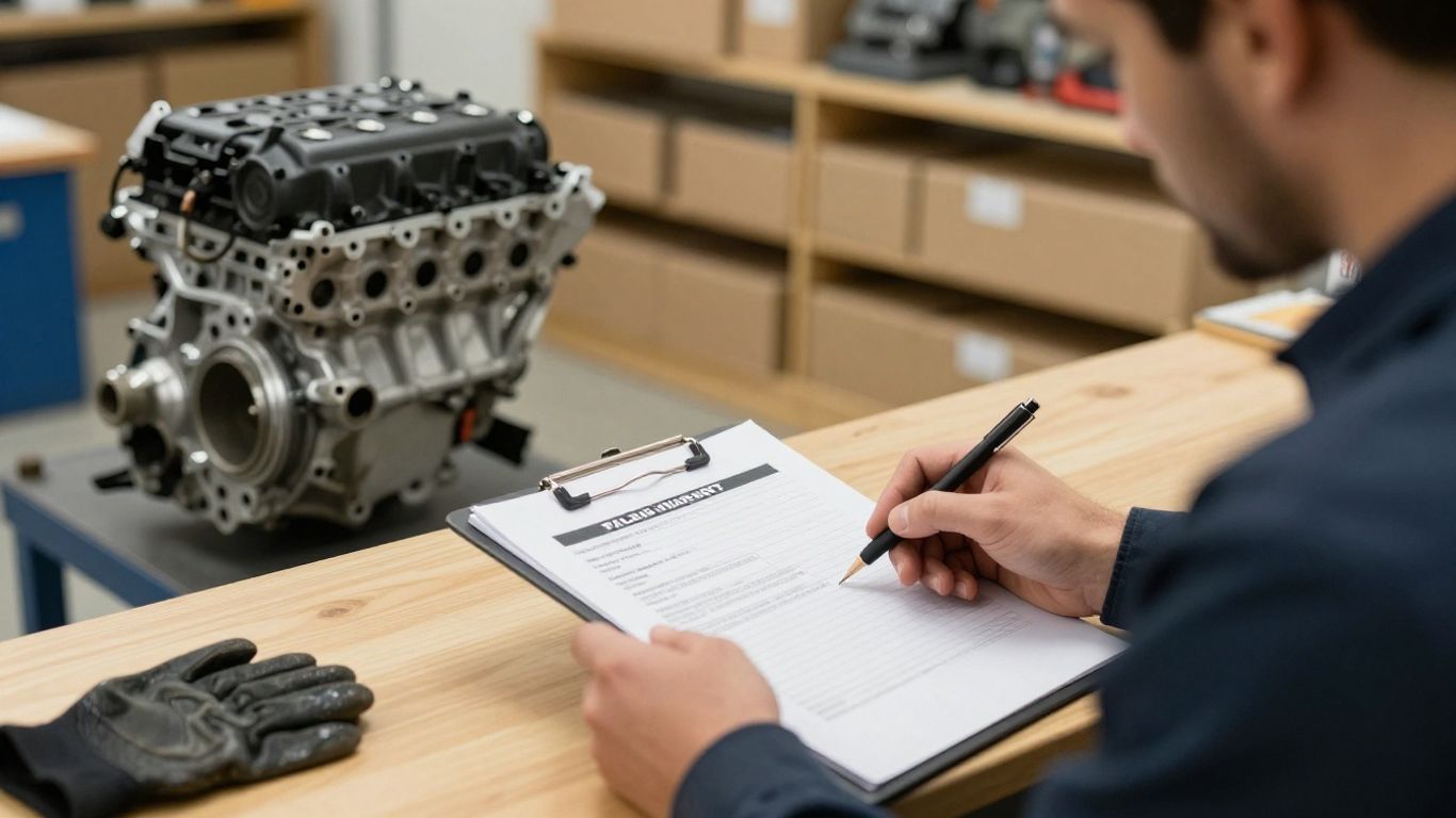 Workshop reviewing replacement drivetrain warranty