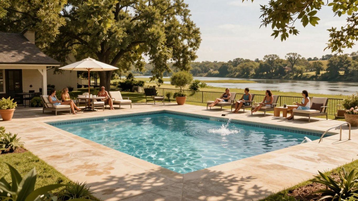 How New Braunfels' Festival Season Crowds Make a Private Backyard Pool a Bigger Draw Than River Access Alone