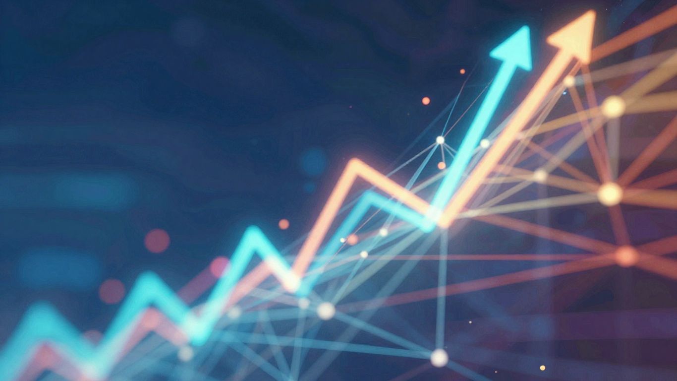 Abstract visualization of digital reach and growth.