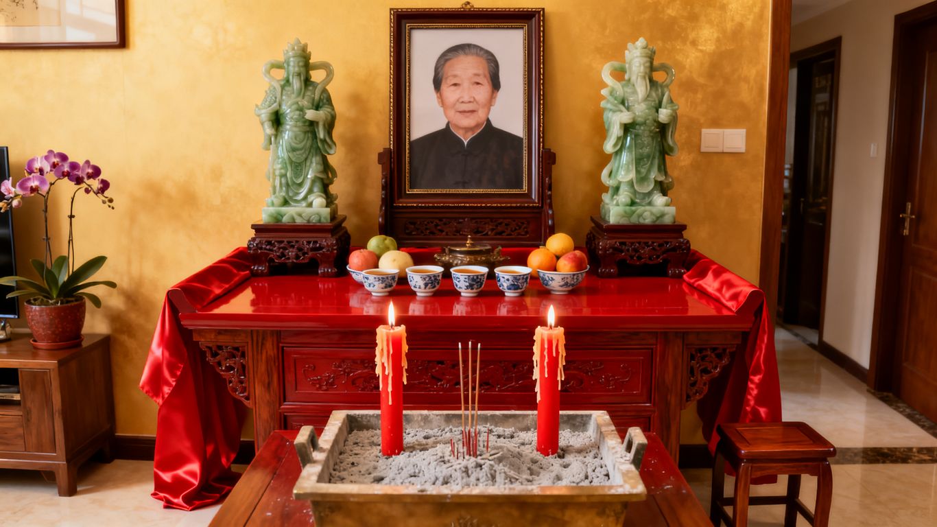 神桌擺放風水禁忌示意圖