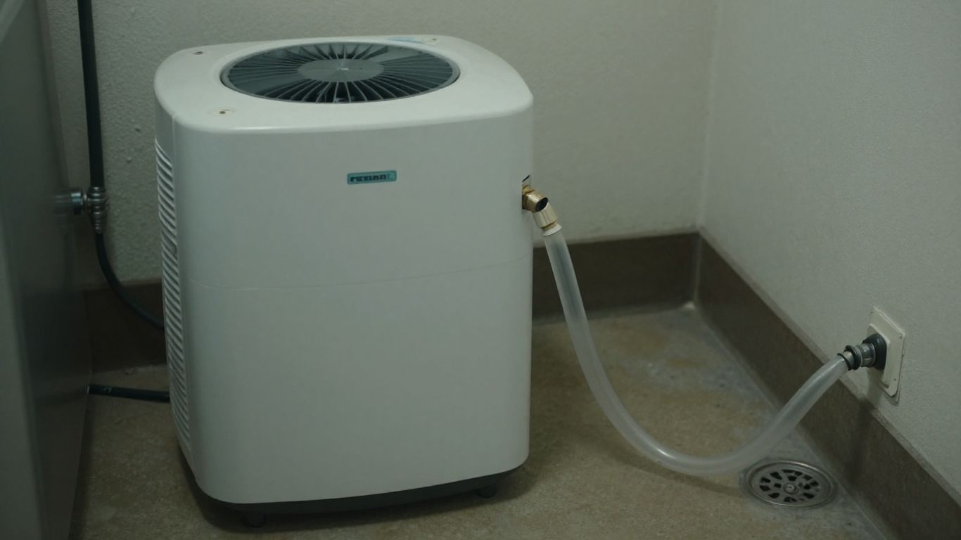 An air dehumidifier in a spacious modern basement