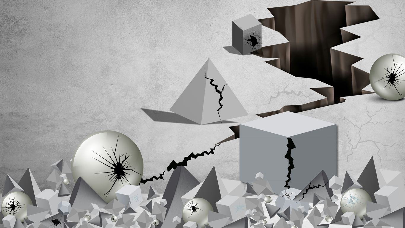 A bunch of balls and a box with a hole in it