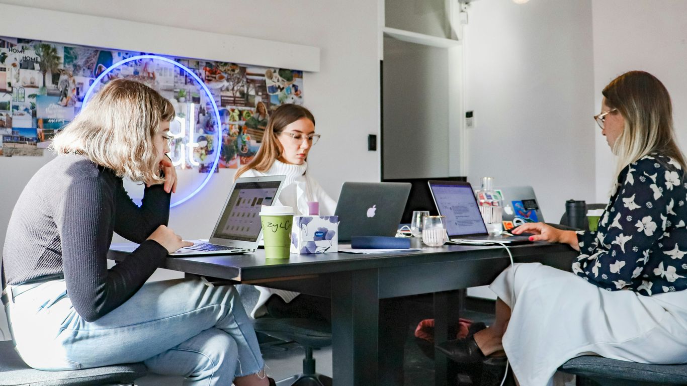 Marketing analysis on a cluttered desk