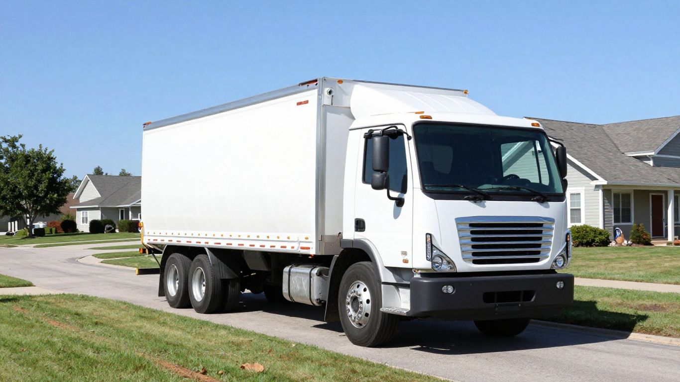 A heavy transport truck moving engine parts