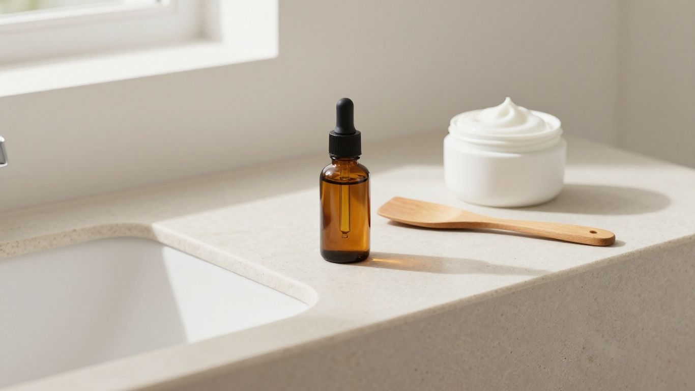 Skin care routine items
