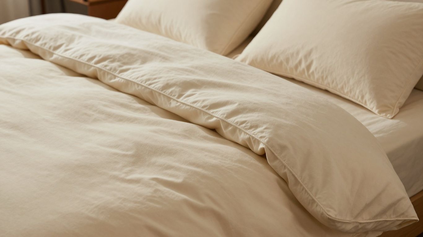 Cozy brushed cotton bed set on a neatly made bed.